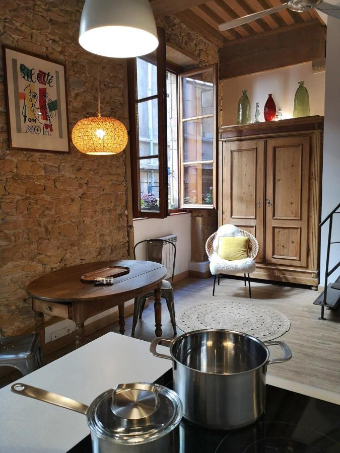 Authentic Loft With Mezzanine & Exposed Stones Heart Of Lyon Daire Dış mekan fotoğraf