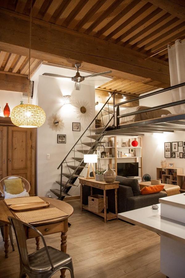 Authentic Loft With Mezzanine & Exposed Stones Heart Of Lyon Daire Dış mekan fotoğraf